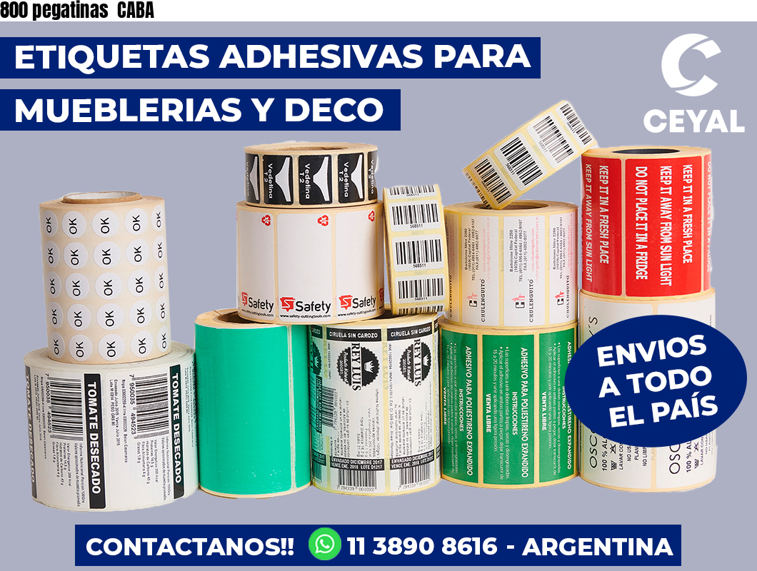 800 pegatinas CABA