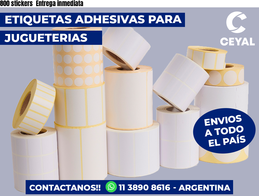 800 stickers  Entrega inmediata