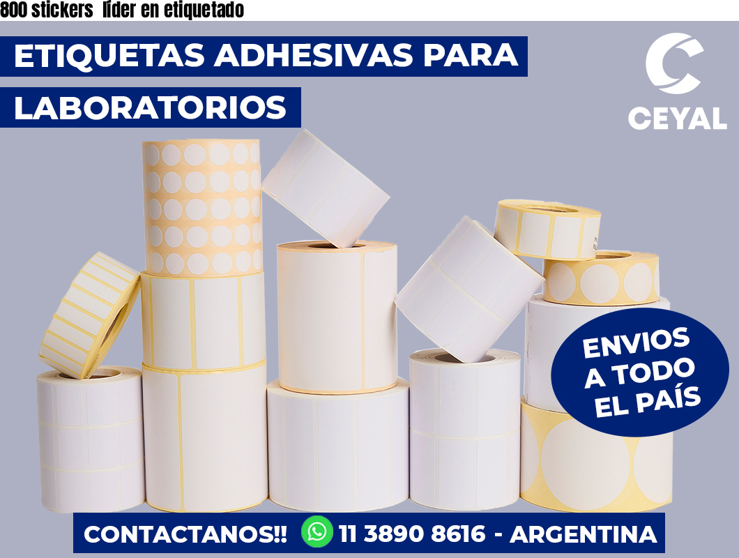 800 stickers líder en etiquetado