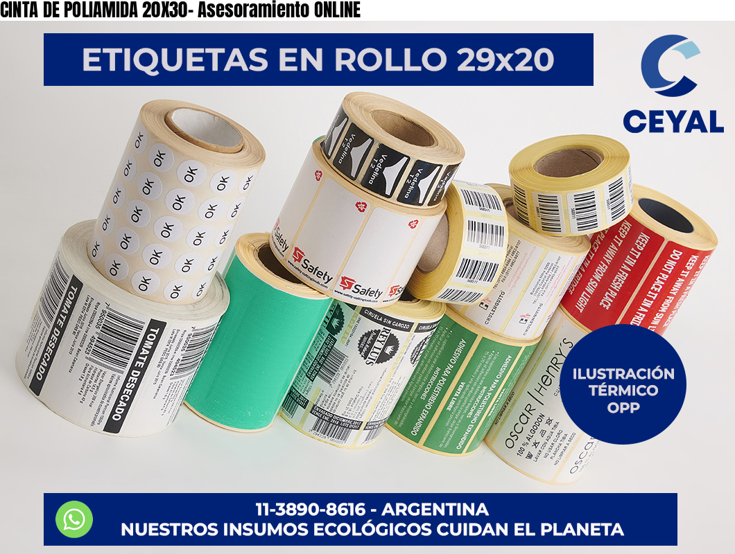 CINTA DE POLIAMIDA 20X30- Asesoramiento ONLINE