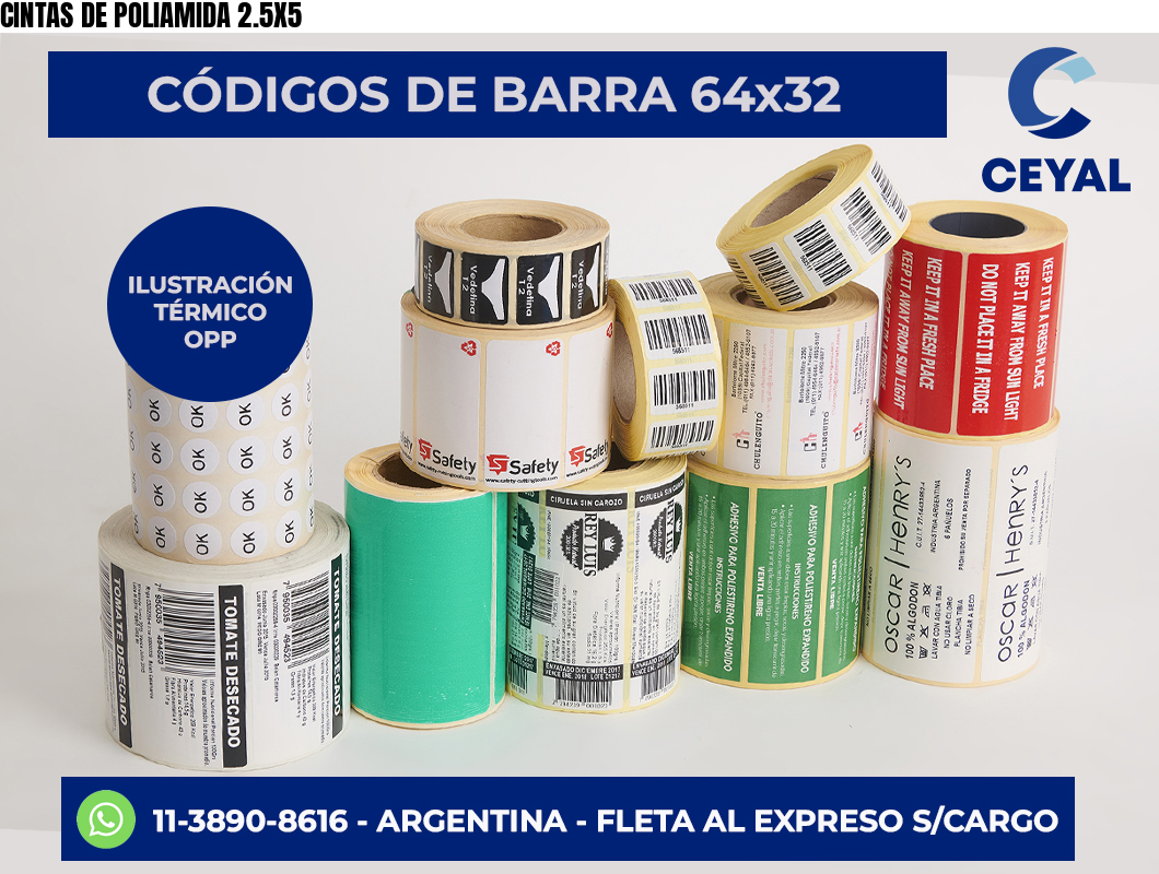 CINTAS DE POLIAMIDA 2.5X5