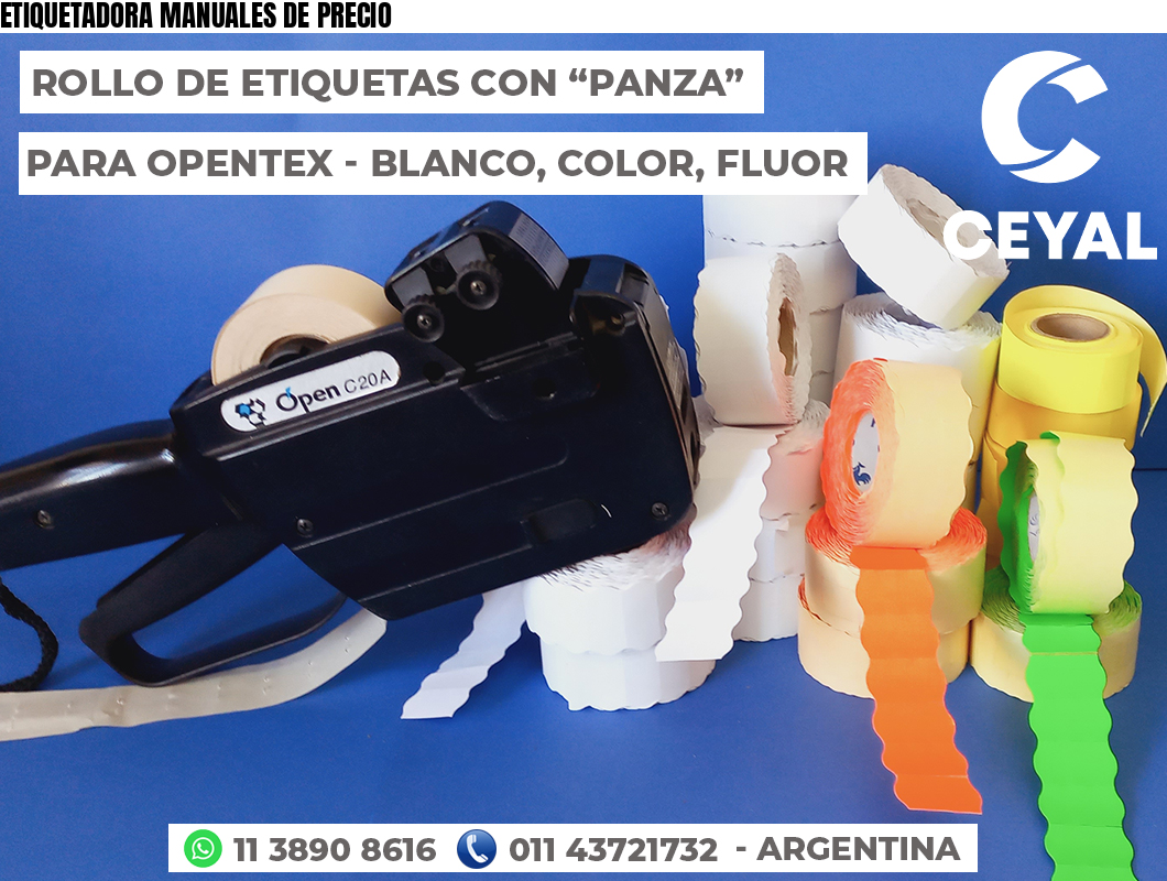 ETIQUETADORA MANUALES DE PRECIO