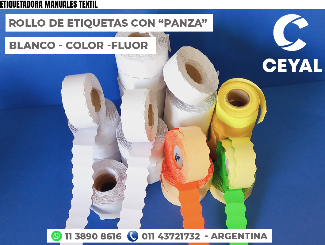 ETIQUETADORA MANUALES TEXTIL
