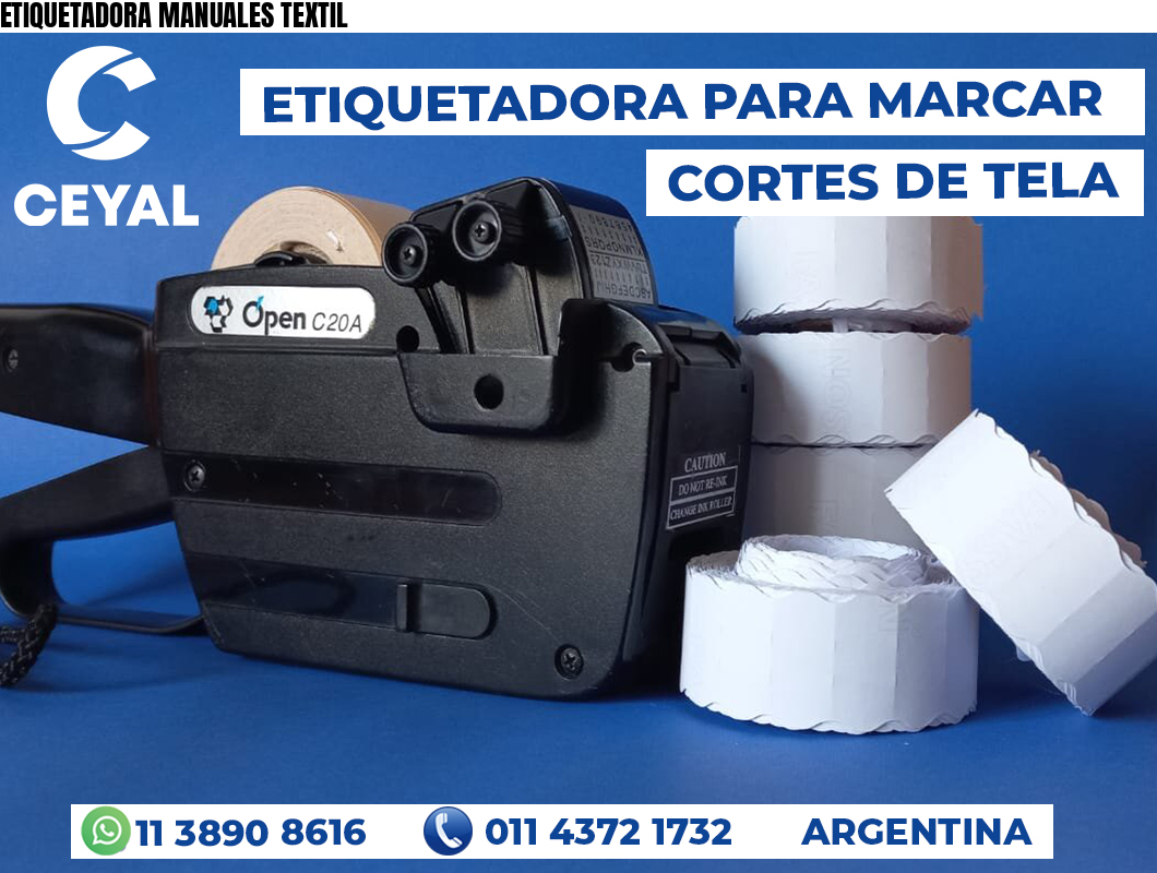 ETIQUETADORA MANUALES TEXTIL