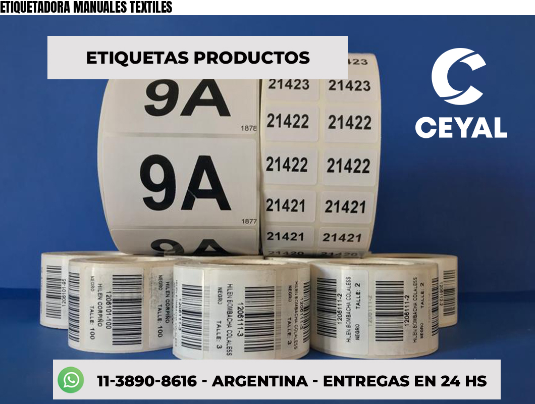 ETIQUETADORA MANUALES TEXTILES