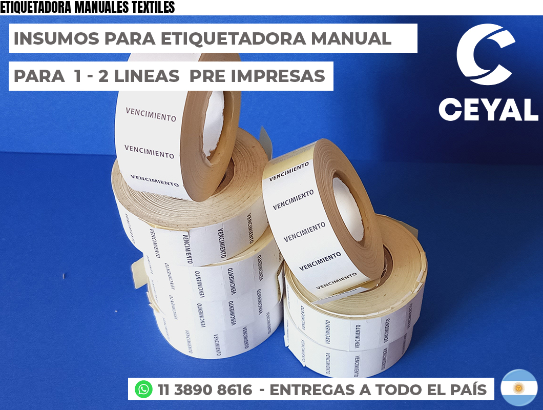 ETIQUETADORA MANUALES TEXTILES
