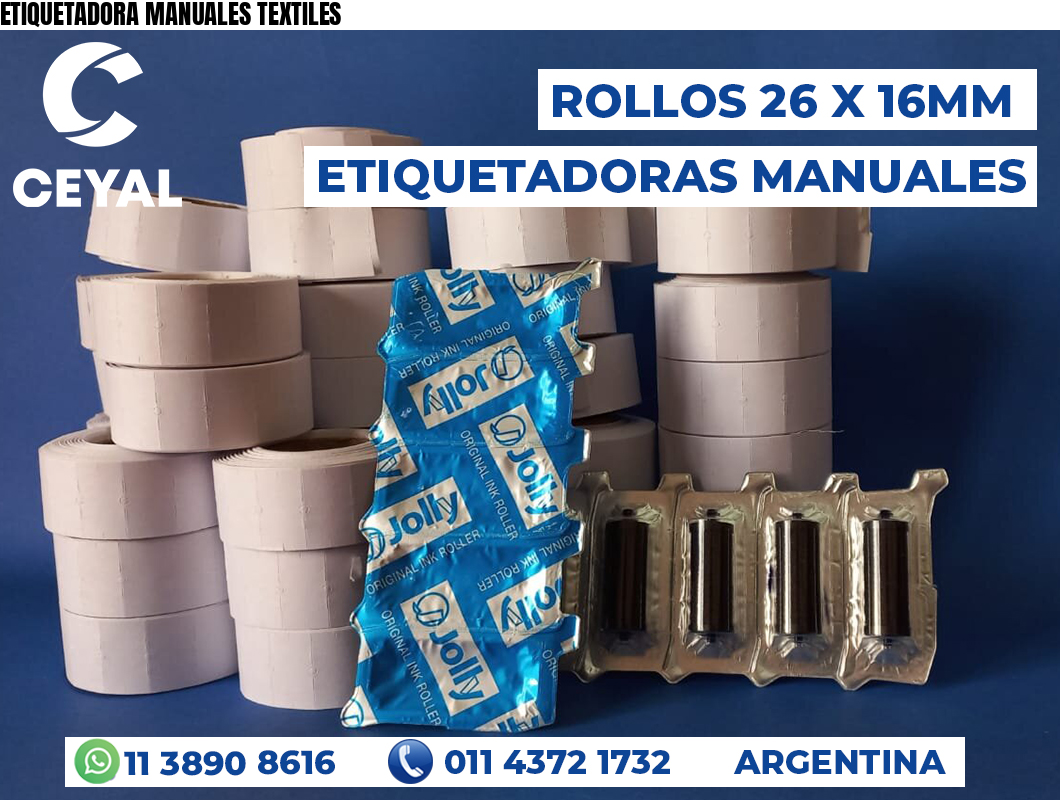 ETIQUETADORA MANUALES TEXTILES