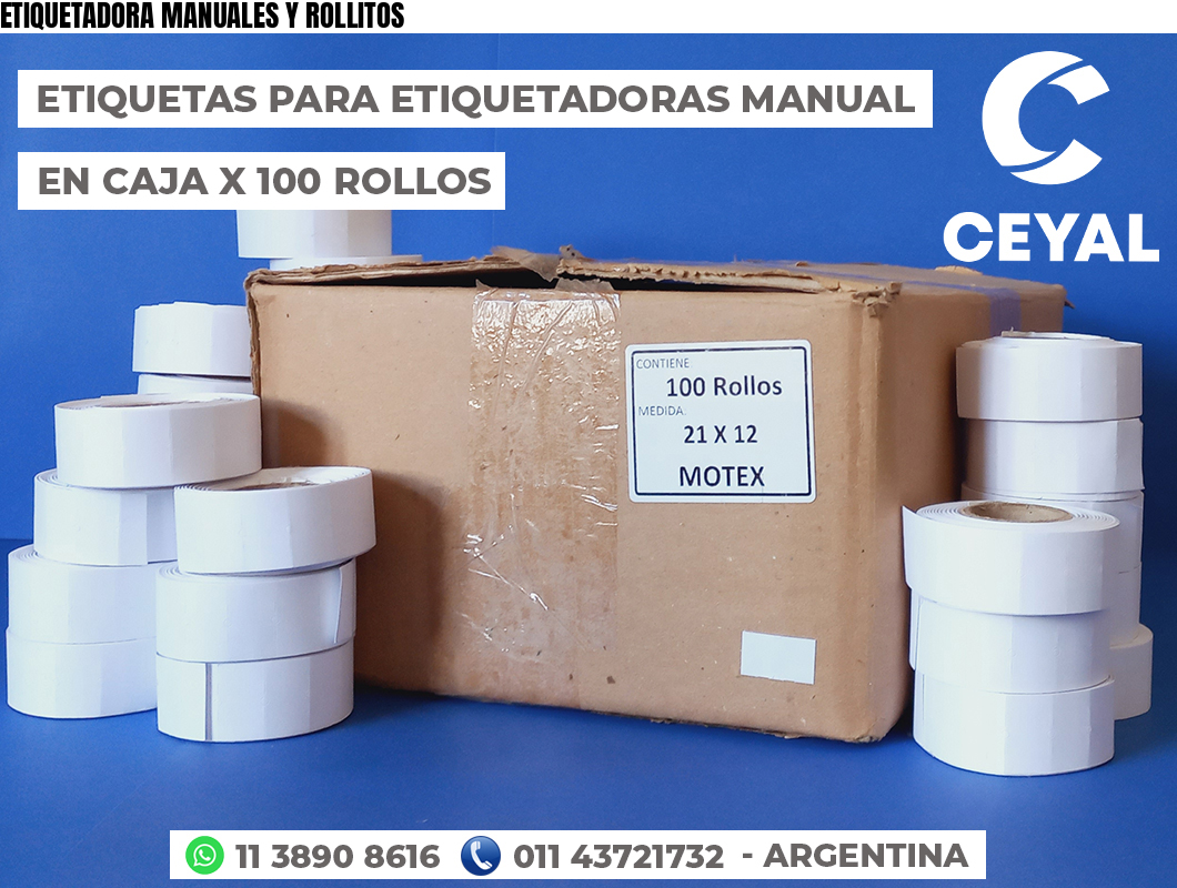 ETIQUETADORA MANUALES Y ROLLITOS