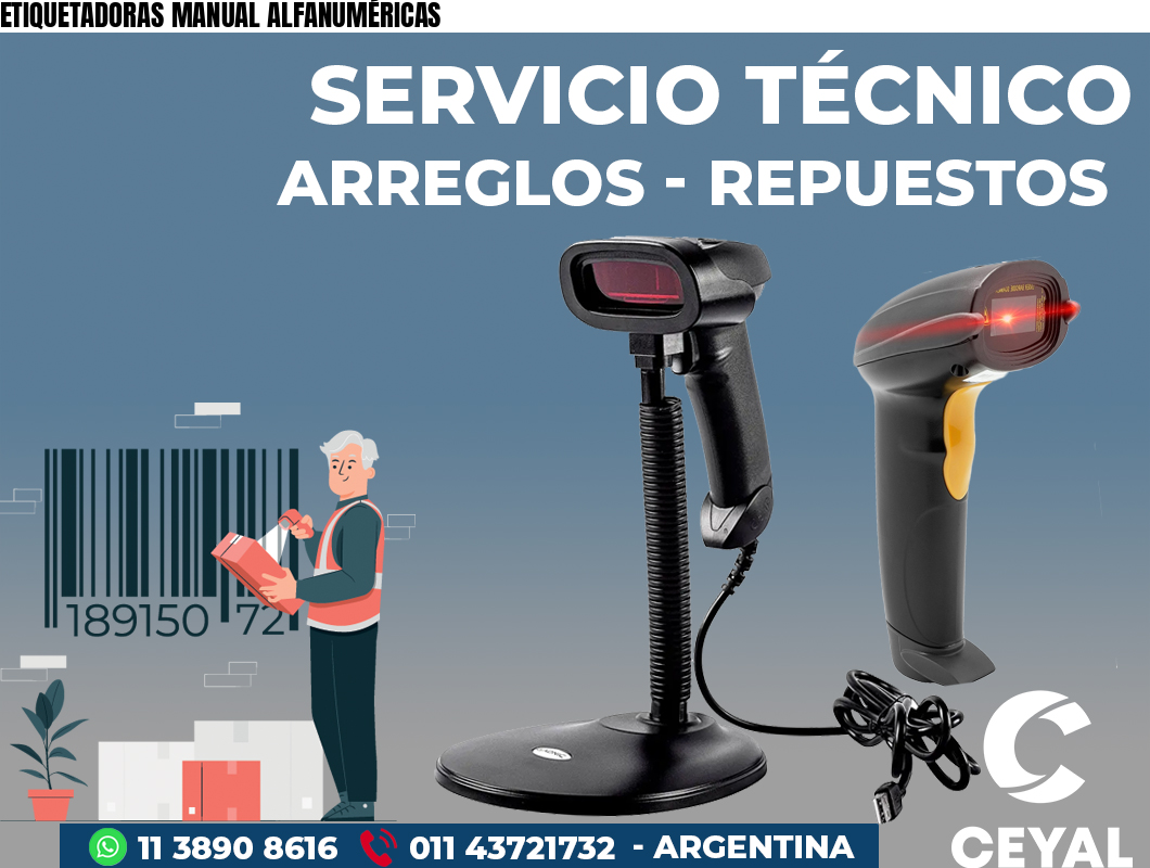 ETIQUETADORAS MANUAL ALFANUMÉRICAS