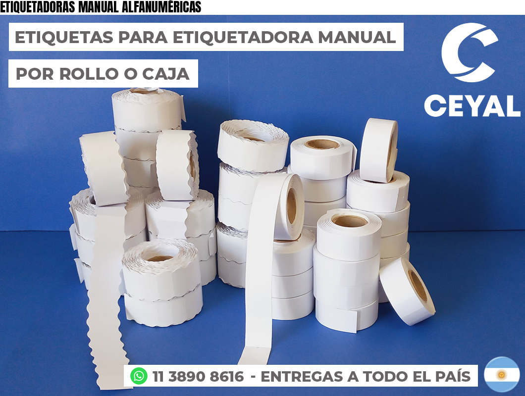 ETIQUETADORAS MANUAL ALFANUMÉRICAS