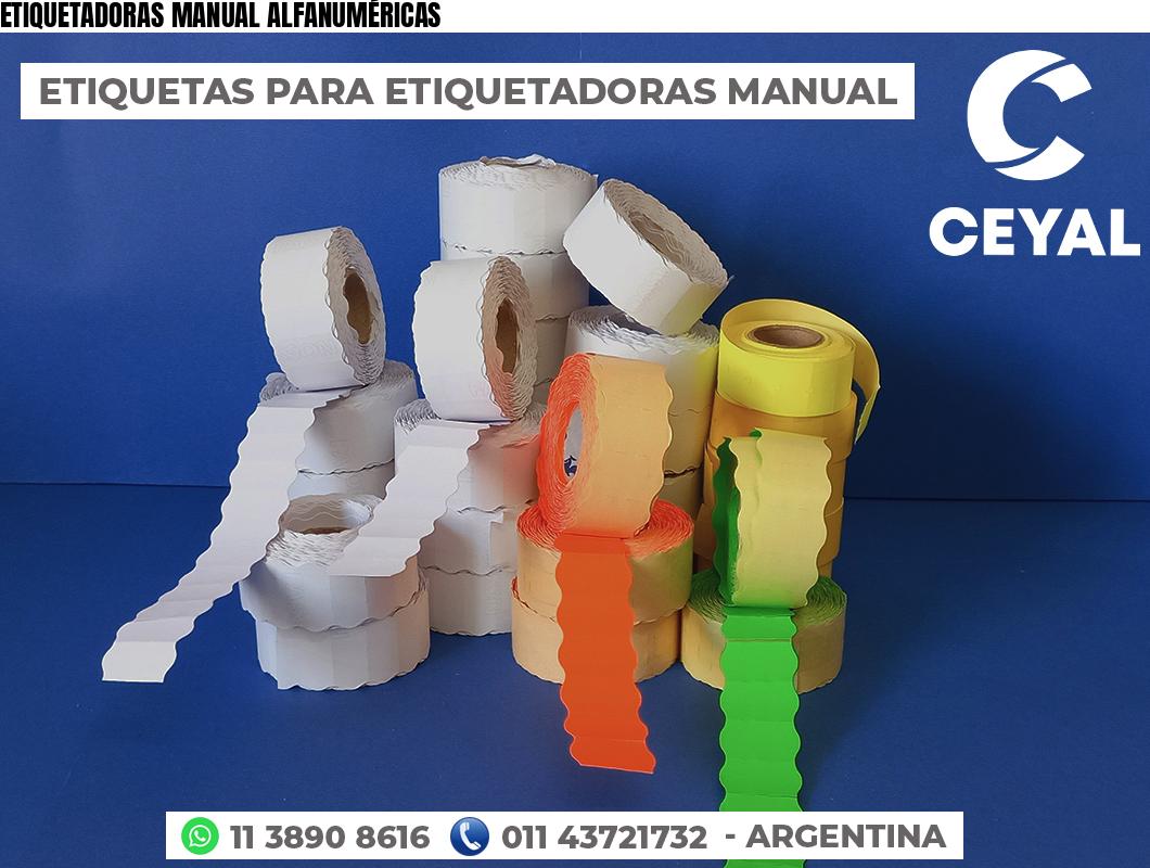 ETIQUETADORAS MANUAL ALFANUMÉRICAS