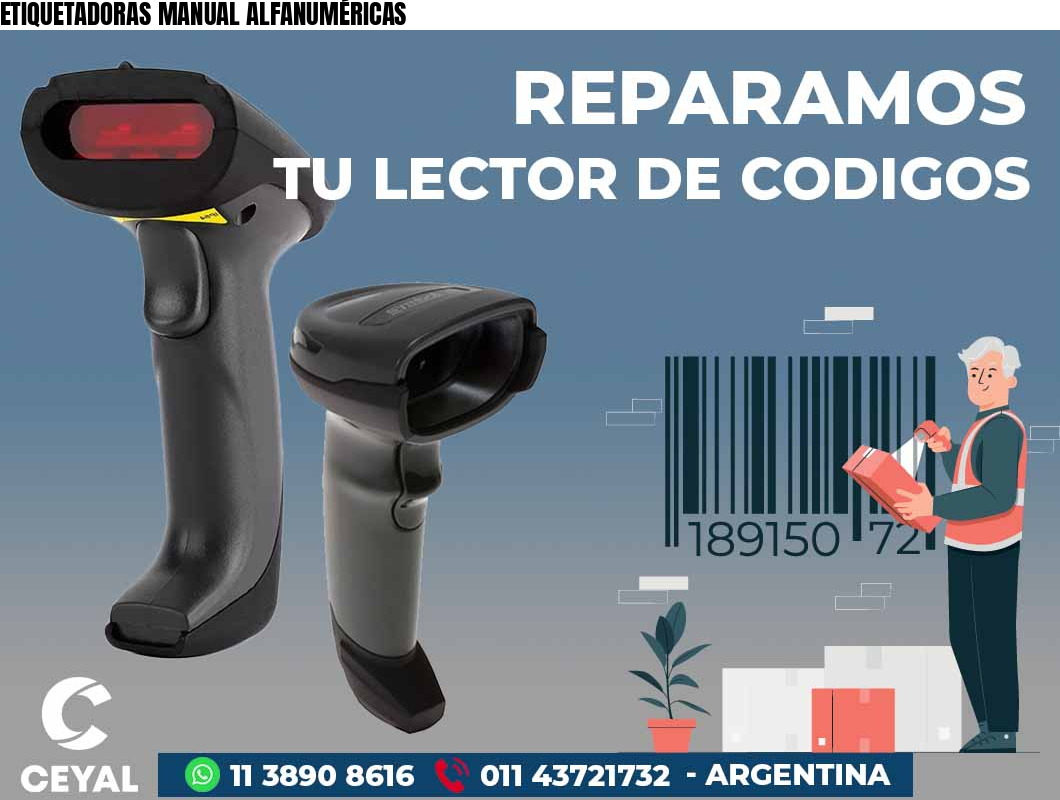 ETIQUETADORAS MANUAL ALFANUMÉRICAS