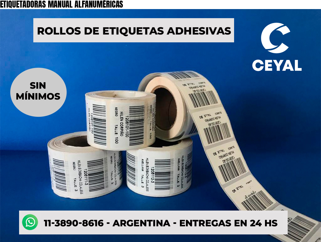 ETIQUETADORAS MANUAL ALFANUMÉRICAS