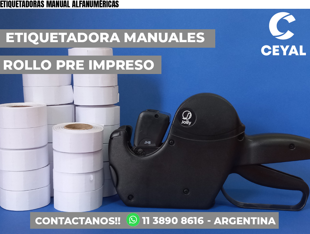 ETIQUETADORAS MANUAL ALFANUMÉRICAS
