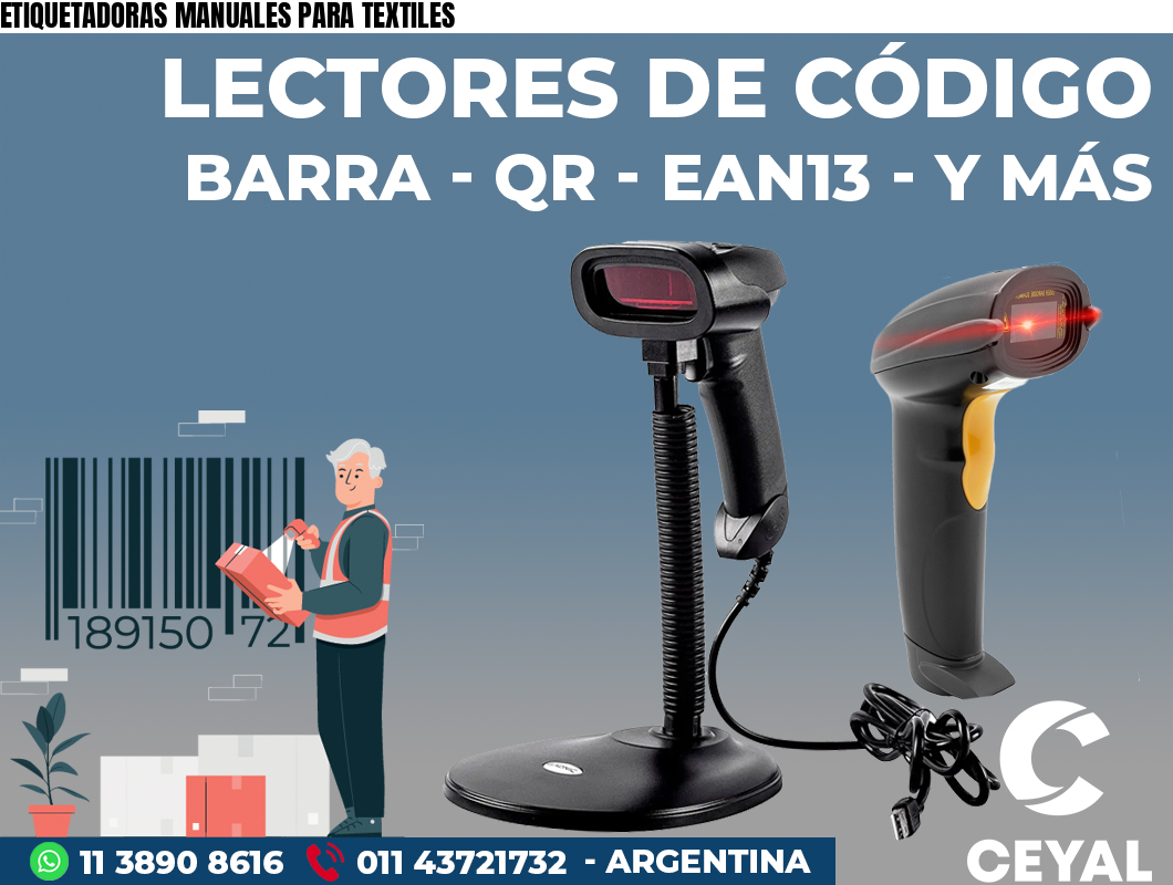 ETIQUETADORAS MANUALES PARA TEXTILES