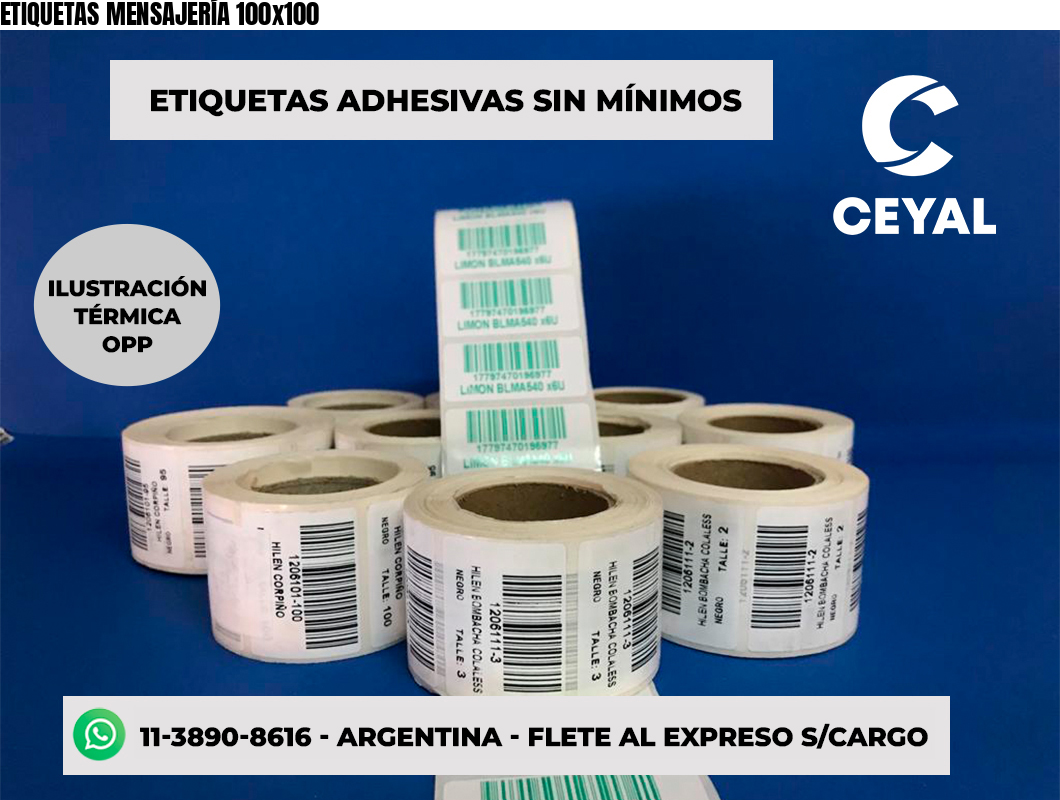 ETIQUETAS MENSAJERÍA 100x100