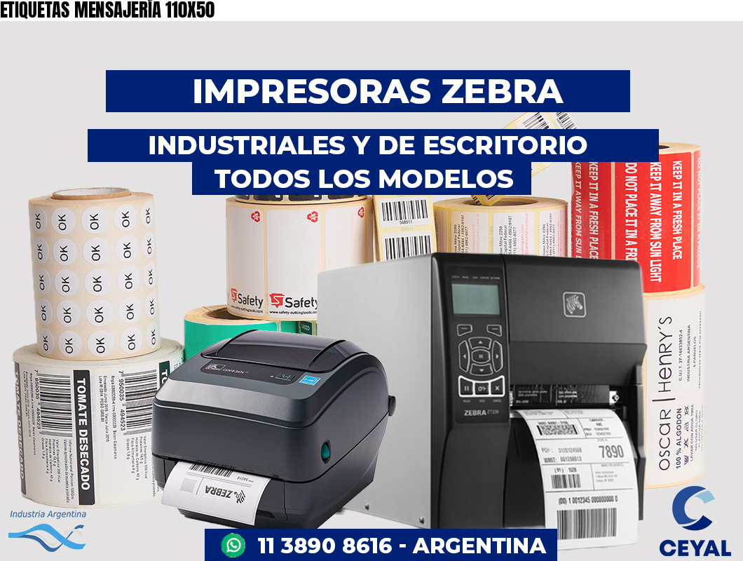 ETIQUETAS MENSAJERÍA 110X50