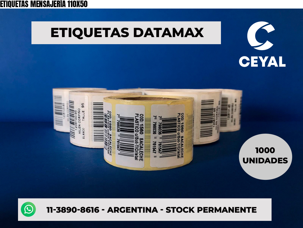 ETIQUETAS MENSAJERÍA 110X50