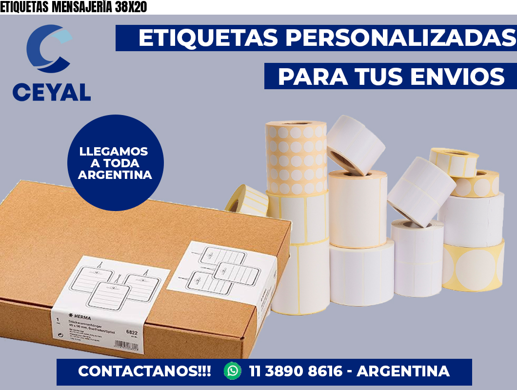 ETIQUETAS MENSAJERÍA 38X20