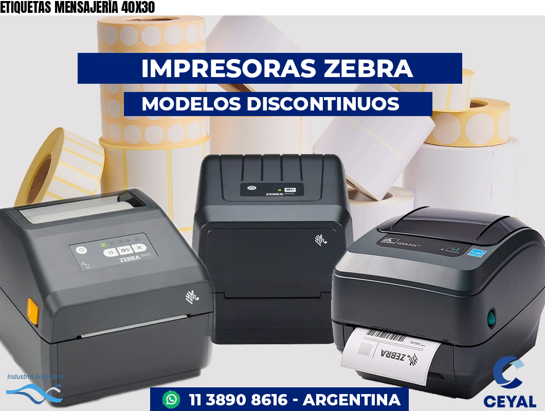 ETIQUETAS MENSAJERÍA 40X30