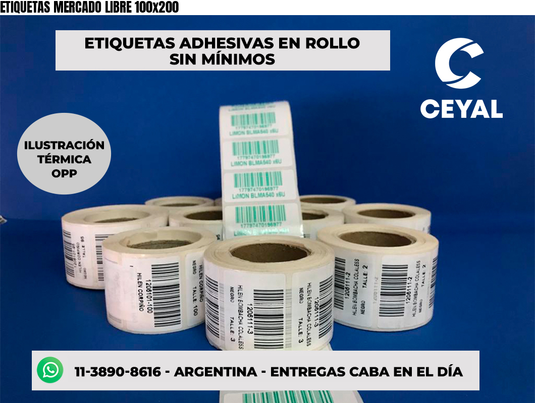 ETIQUETAS MERCADO LIBRE 100x200