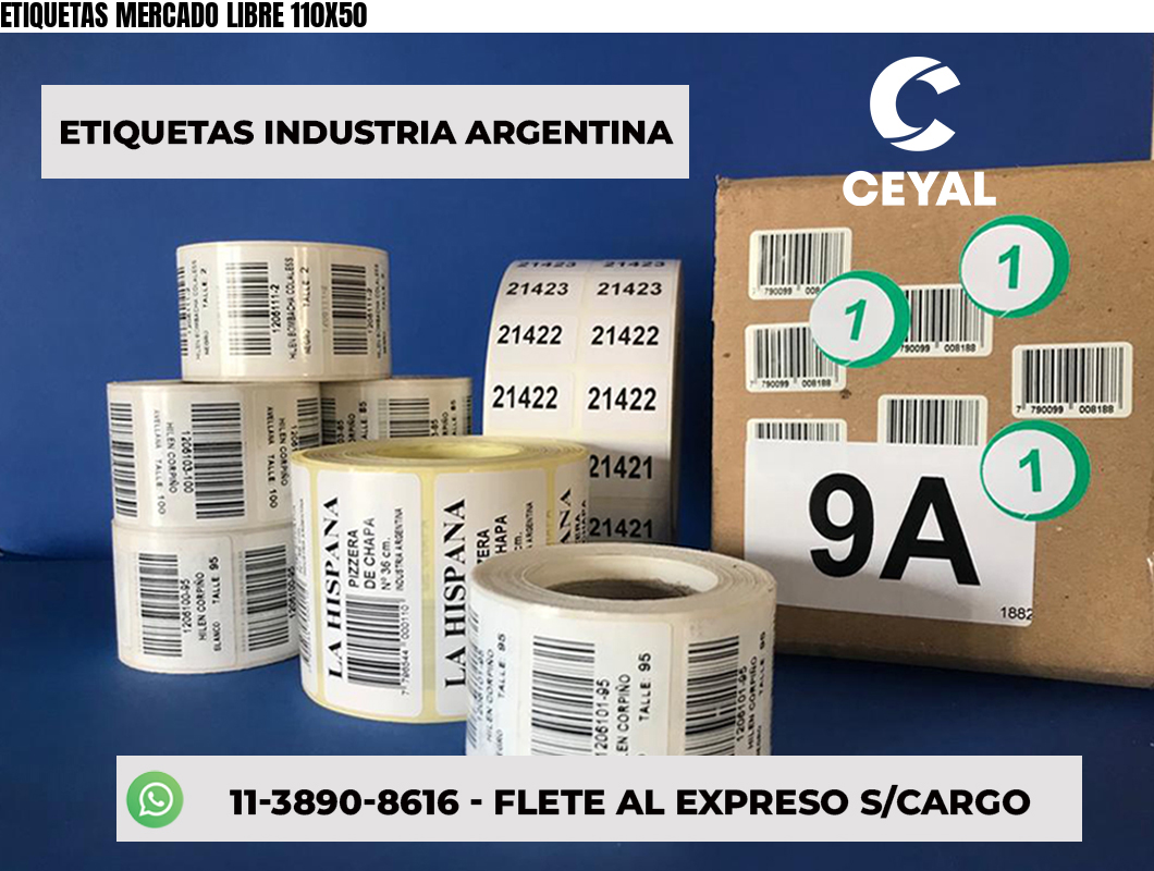 ETIQUETAS MERCADO LIBRE 110X50