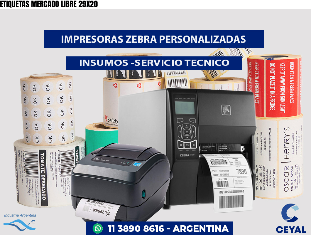 ETIQUETAS MERCADO LIBRE 29X20