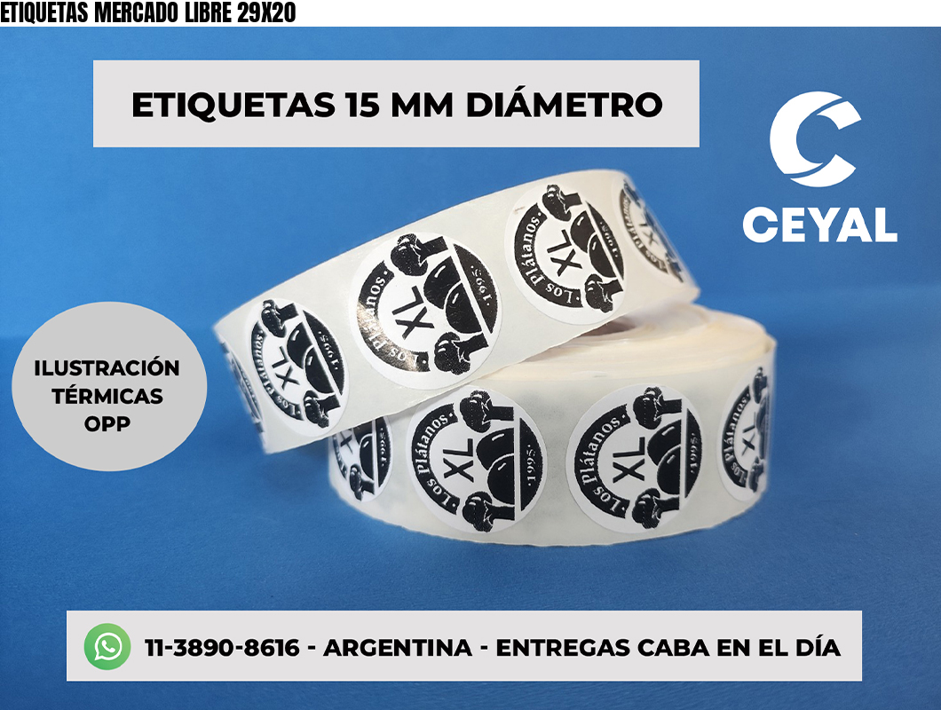 ETIQUETAS MERCADO LIBRE 29X20