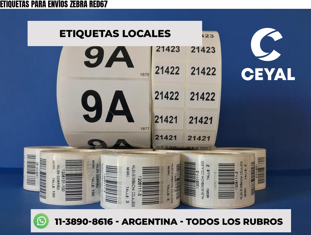 ETIQUETAS PARA ENVÍOS ZEBRA RED67