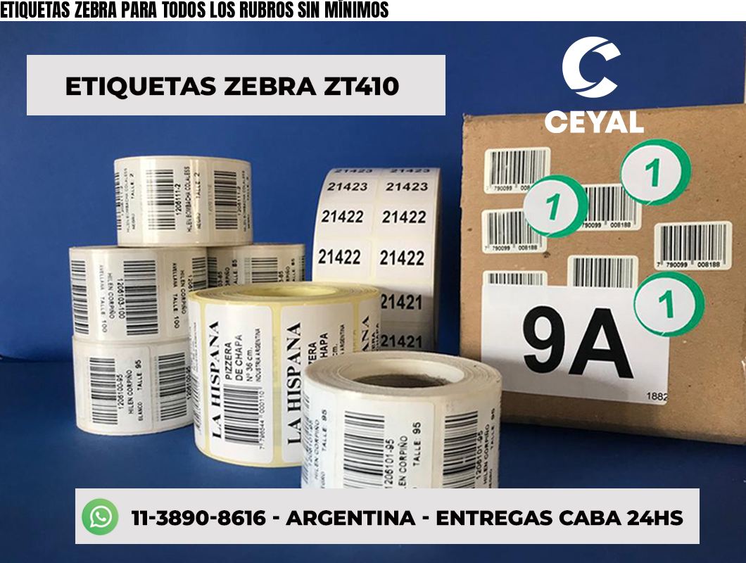 ETIQUETAS ZEBRA PARA TODOS LOS RUBROS SIN MÍNIMOS