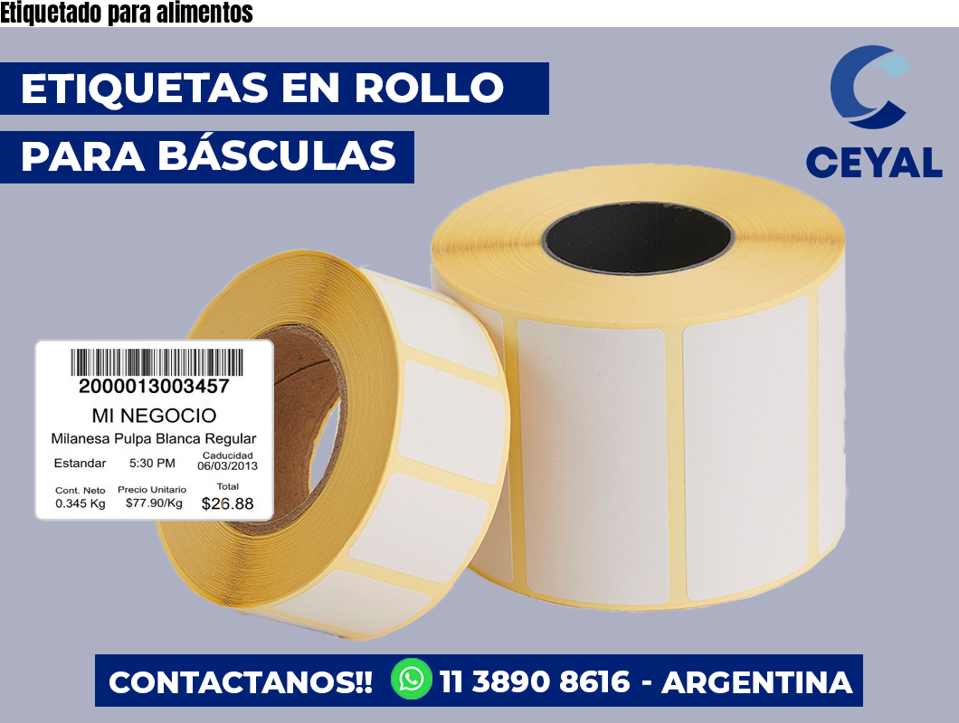 Etiquetado para alimentos