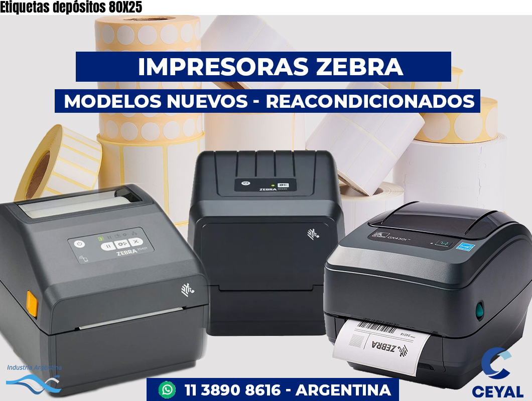 Etiquetas depósitos 80X25
