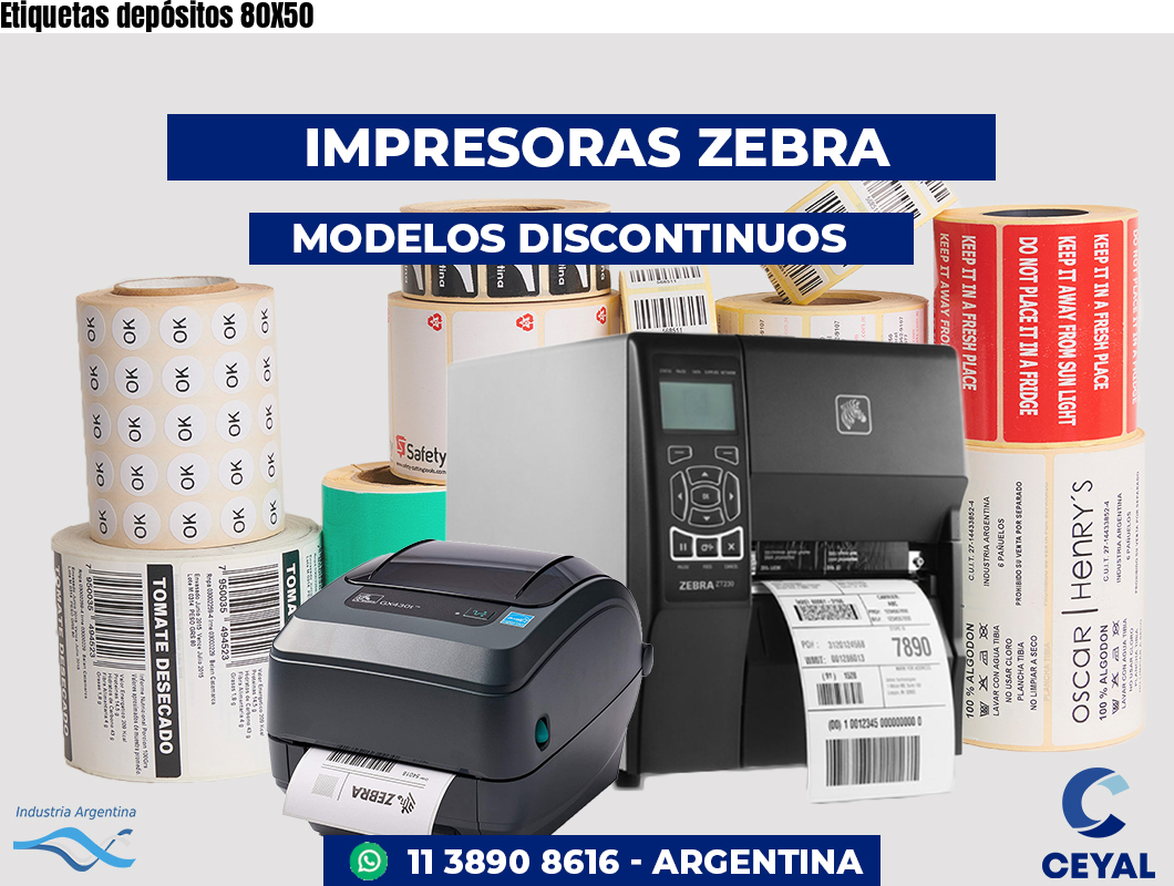 Etiquetas depósitos 80X50