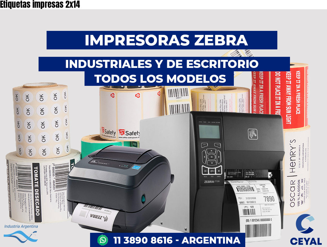 Etiquetas impresas 2x14