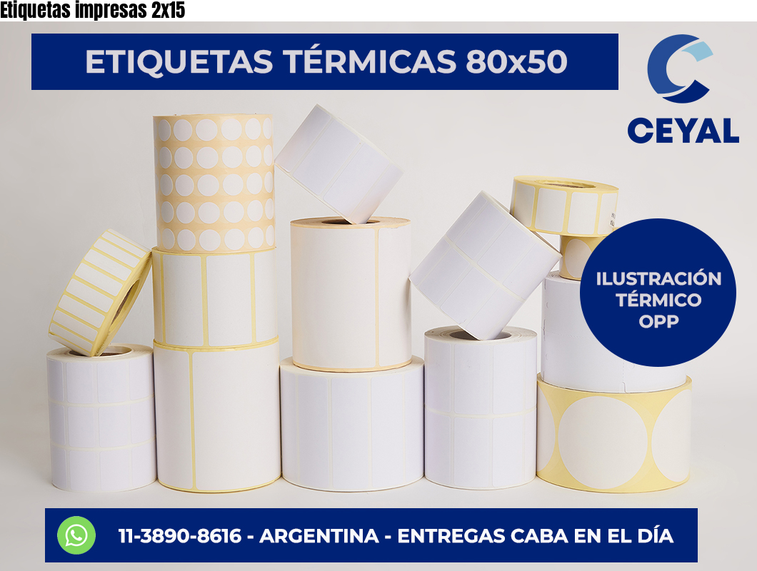 Etiquetas impresas 2×15