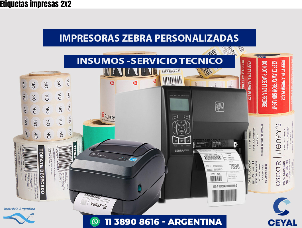 Etiquetas impresas 2x2