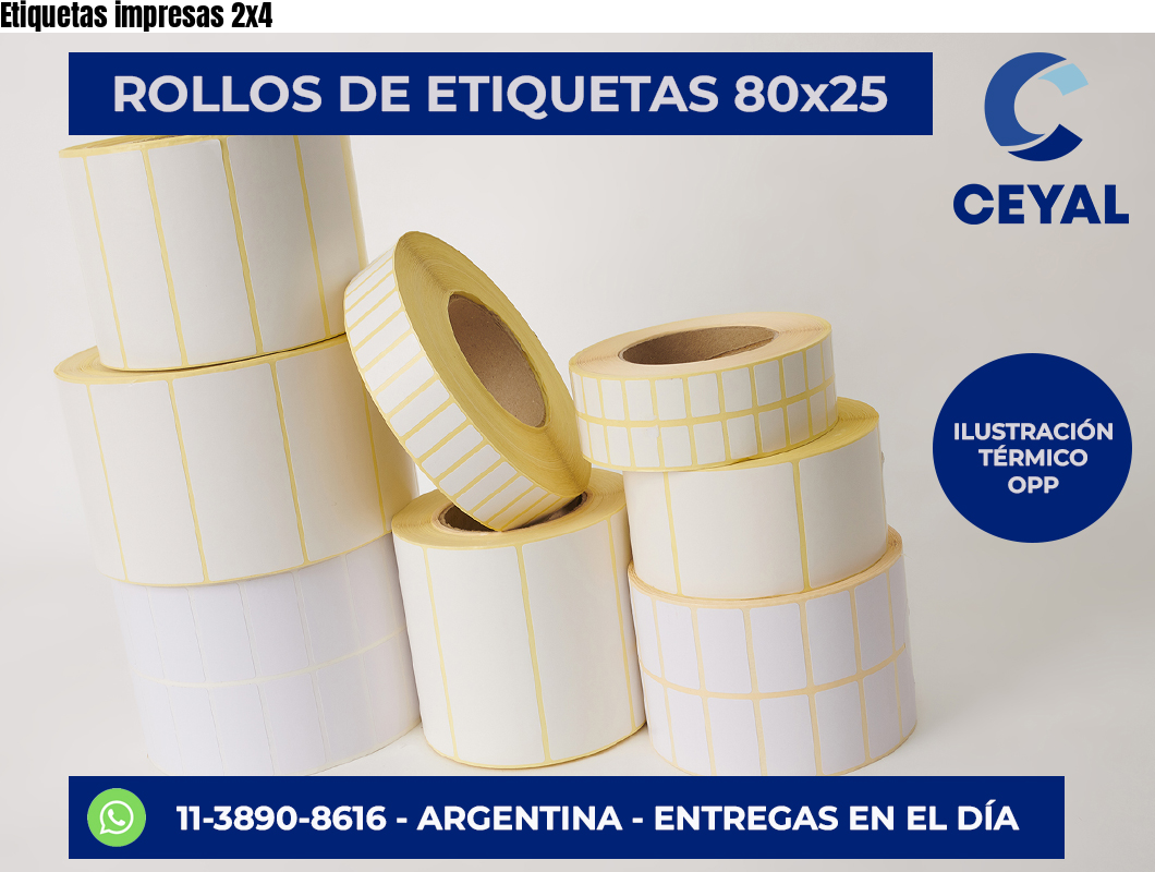 Etiquetas impresas 2×4