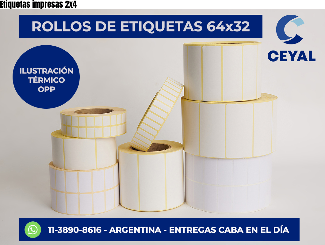 Etiquetas impresas 2×4