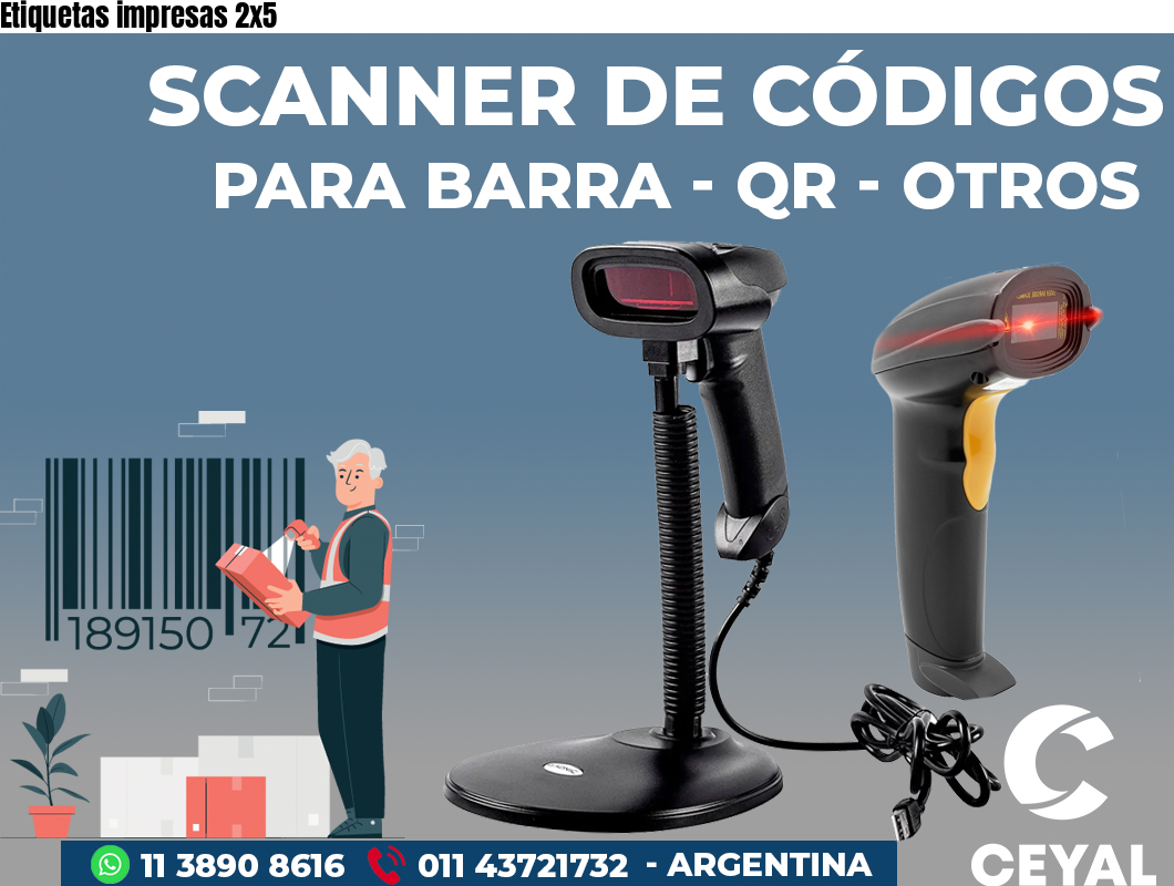 Etiquetas impresas 2x5 