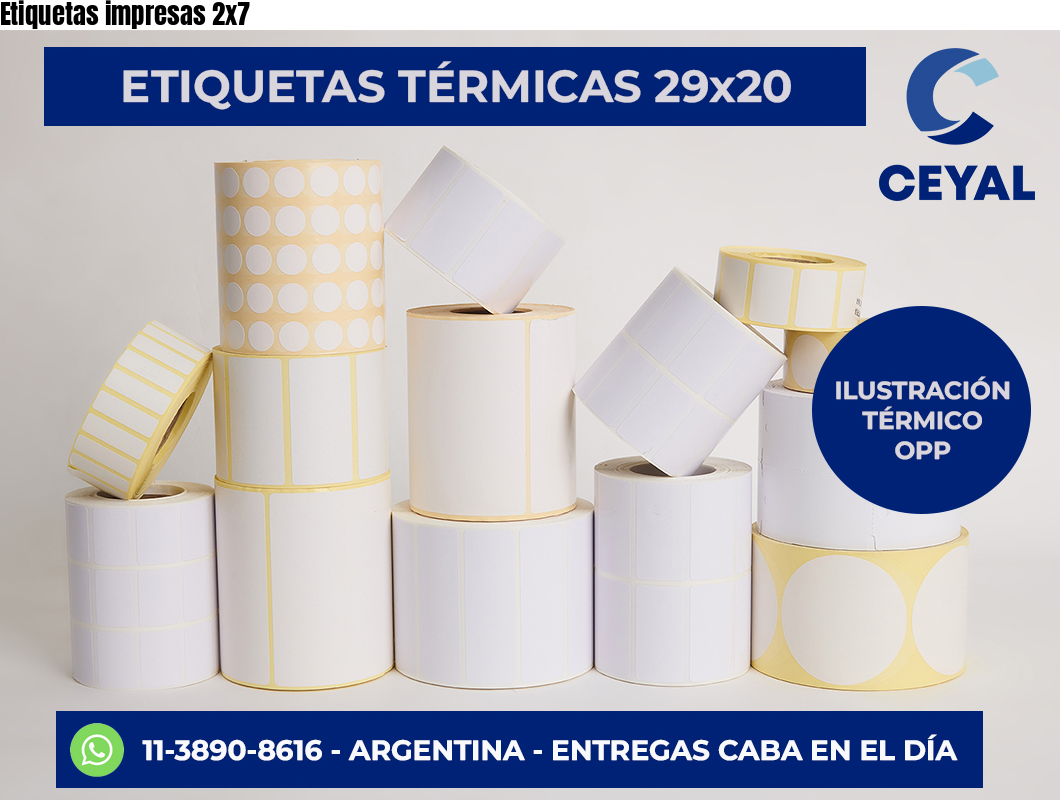 Etiquetas impresas 2×7