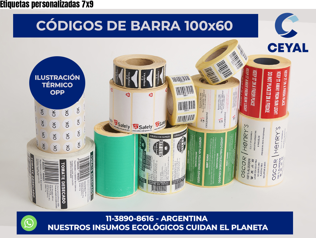 Etiquetas personalizadas 7×9