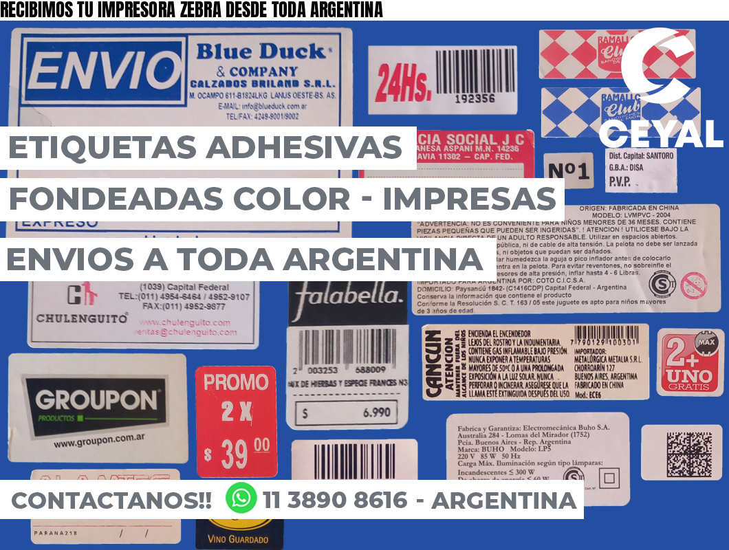 RECIBIMOS TU IMPRESORA ZEBRA DESDE TODA ARGENTINA