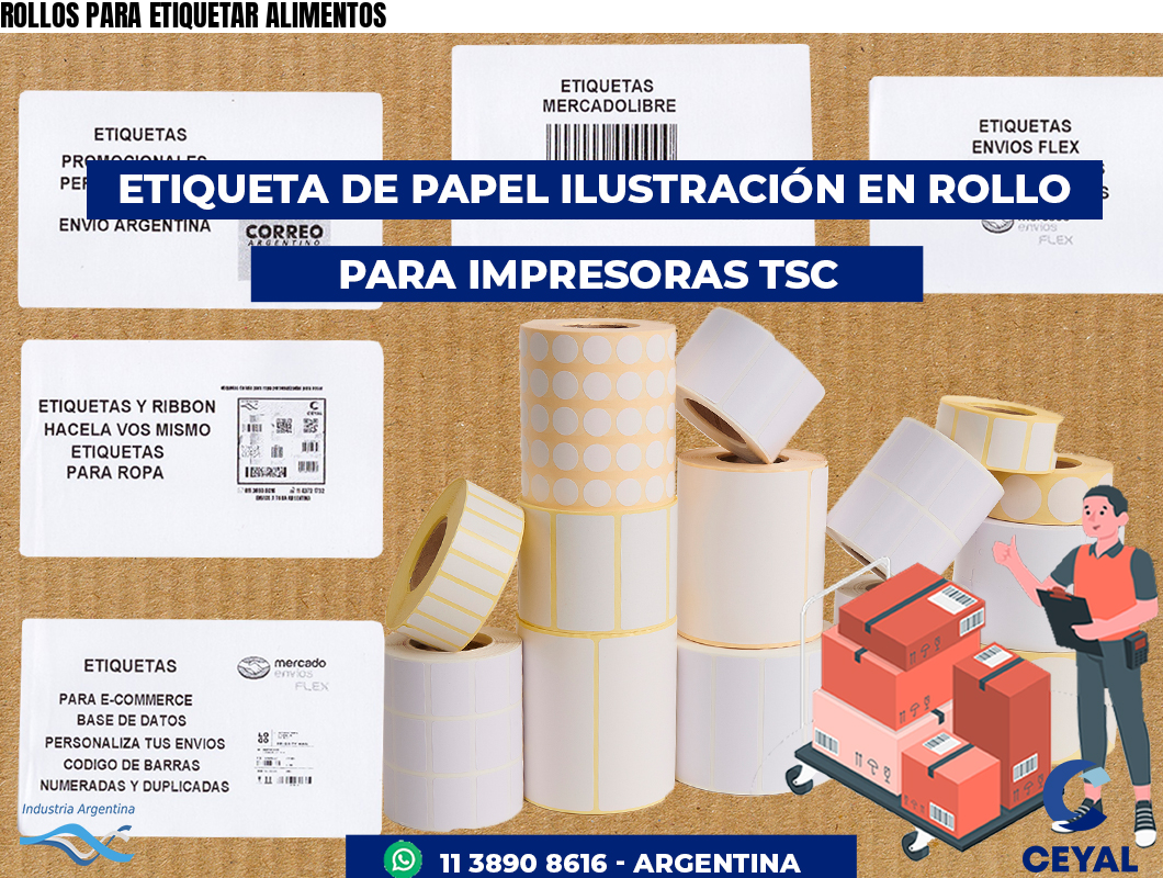 ROLLOS PARA ETIQUETAR ALIMENTOS