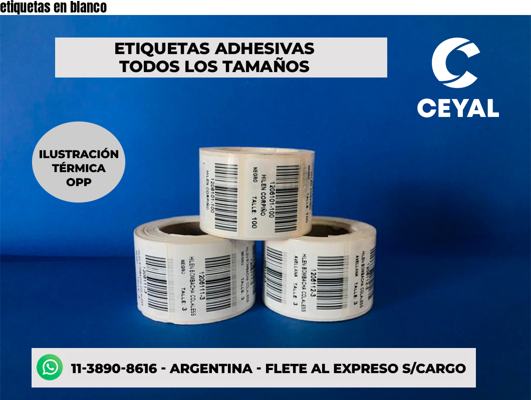 etiquetas en blanco