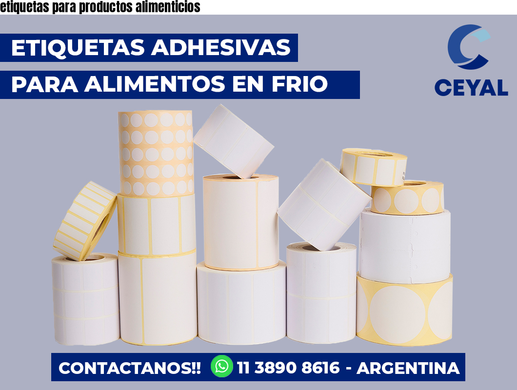 etiquetas para productos alimenticios