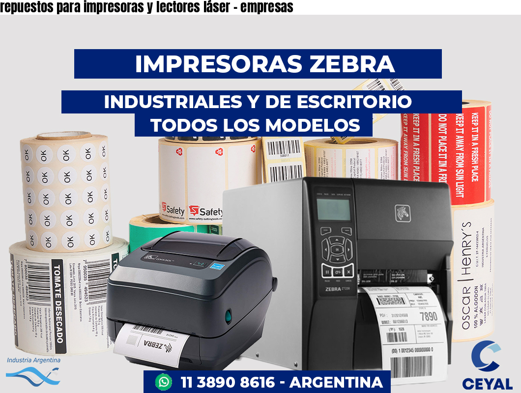 repuestos para impresoras y lectores láser - empresas