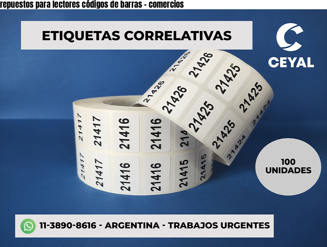 repuestos para lectores códigos de barras - comercios