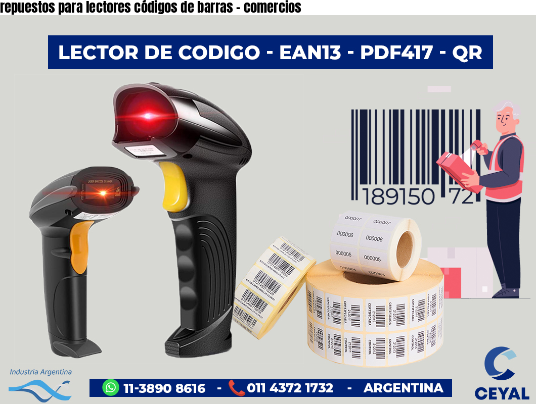 repuestos para lectores códigos de barras - comercios