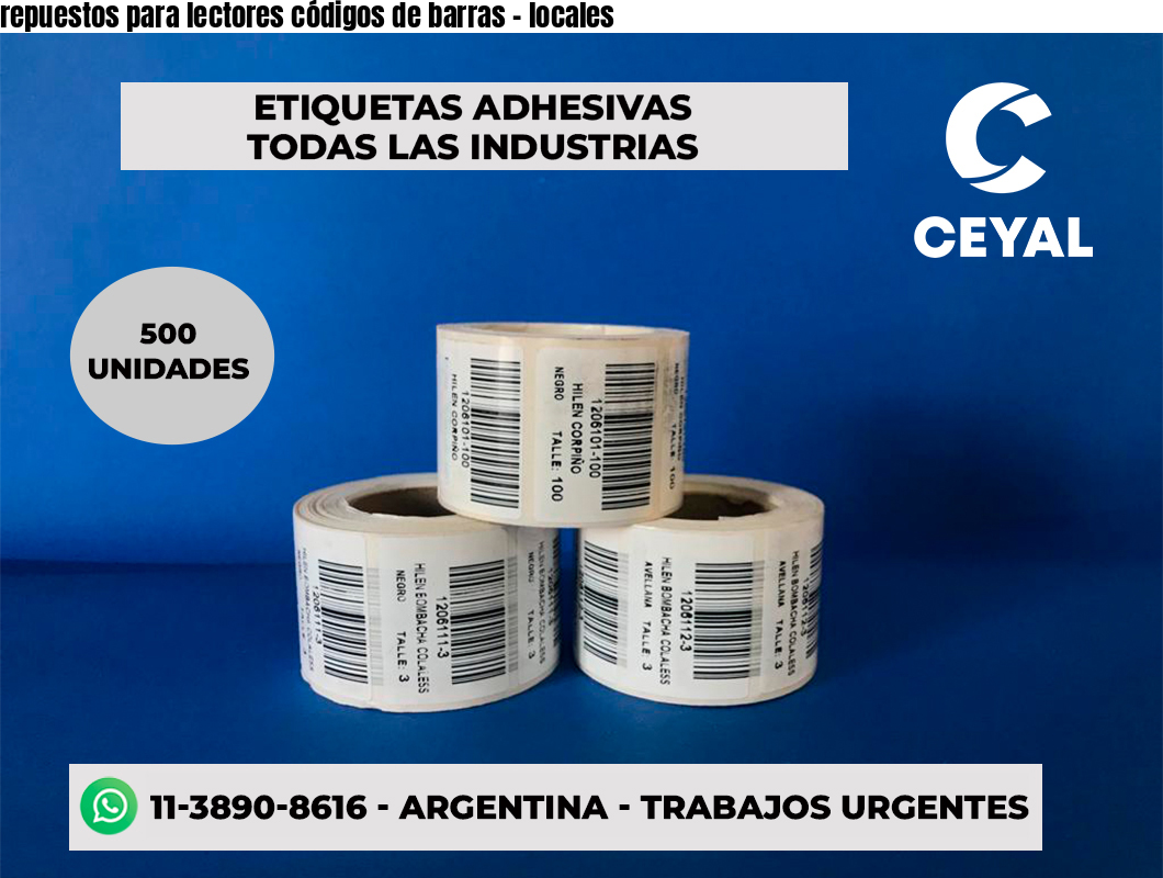 repuestos para lectores códigos de barras - locales