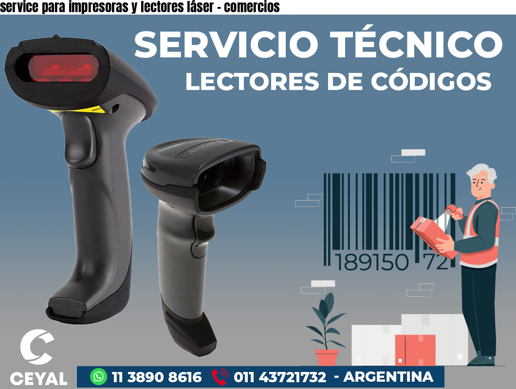 service para impresoras y lectores láser - comercios
